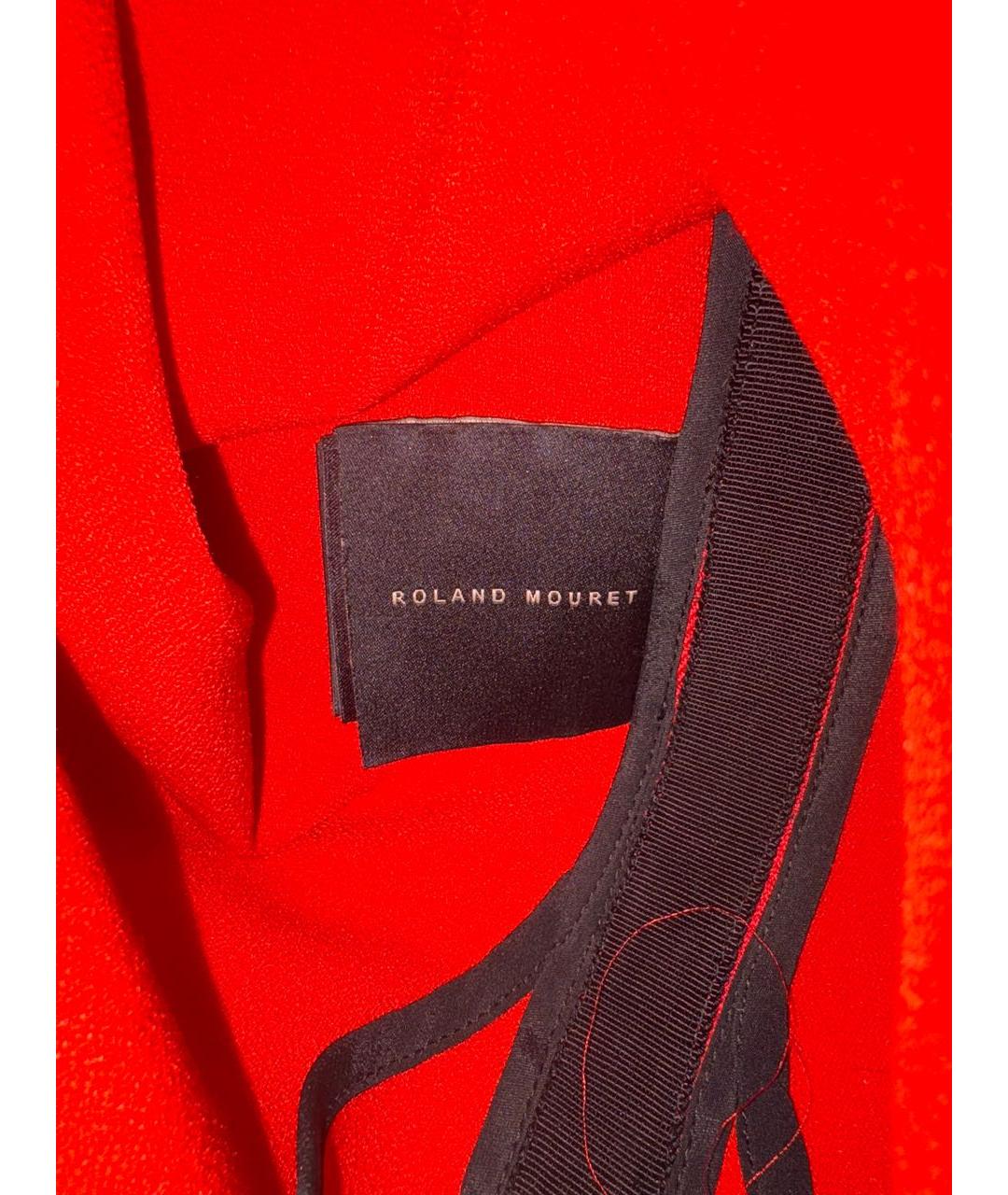 ROLAND MOURET Красное полиэстеровое коктейльное платье, фото 4