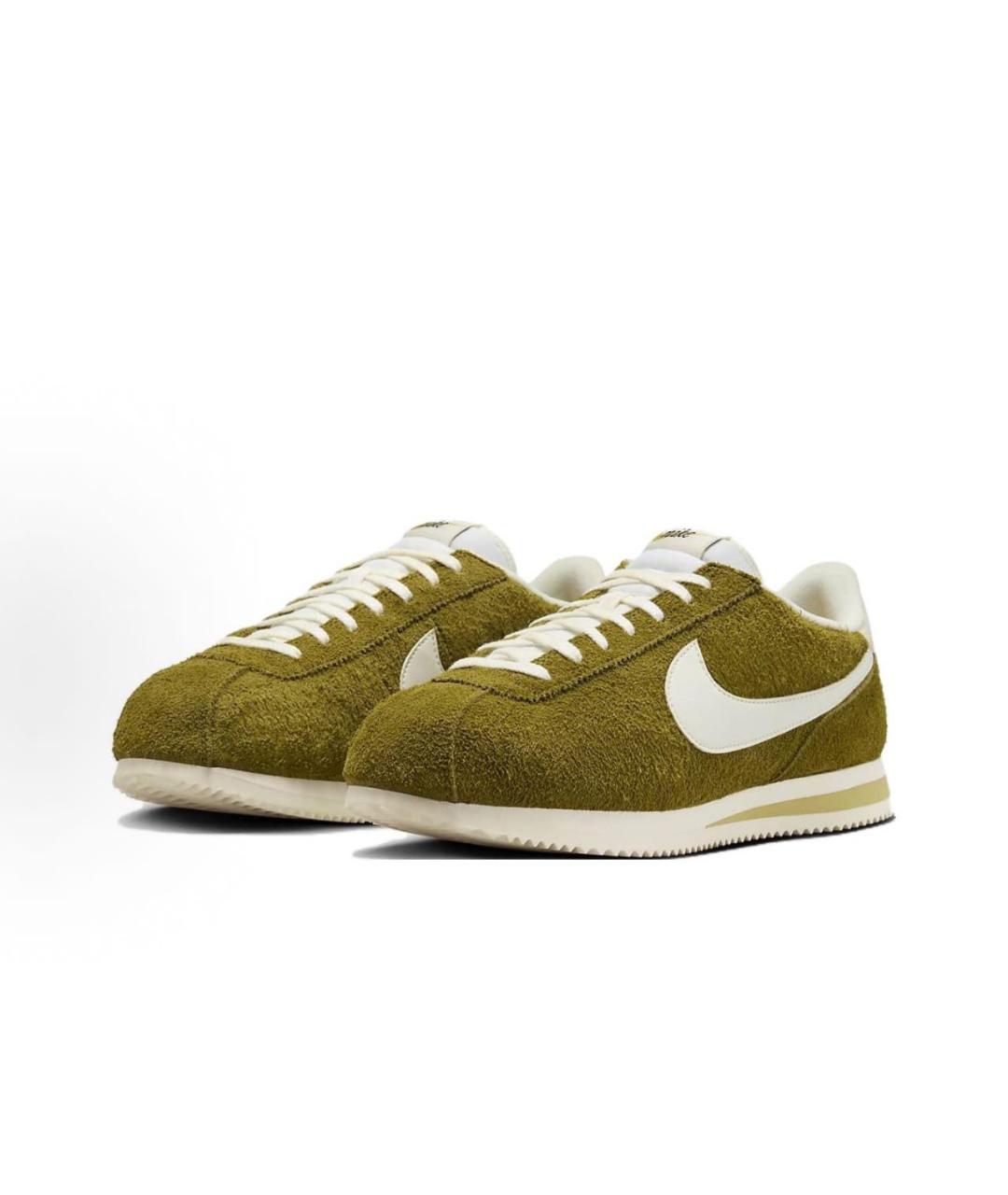 NIKE Зеленые замшевые низкие кроссовки / кеды, фото 2