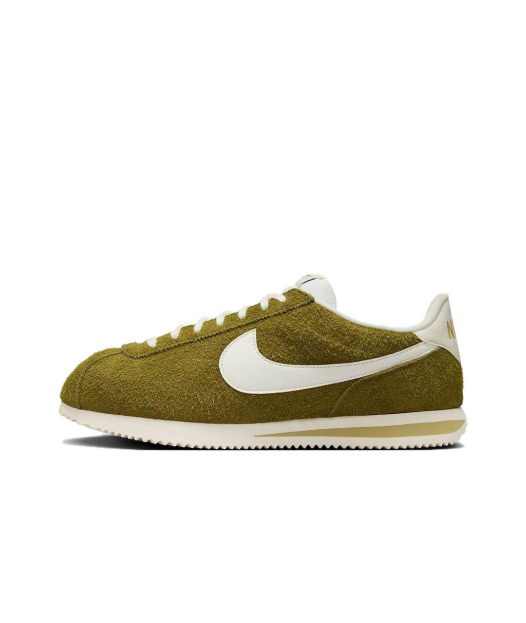 NIKE Зеленые замшевые низкие кроссовки / кеды, фото 6