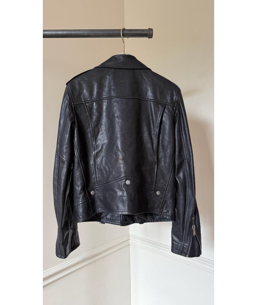 SAINT LAURENT Черная кожаная куртка, фото 2