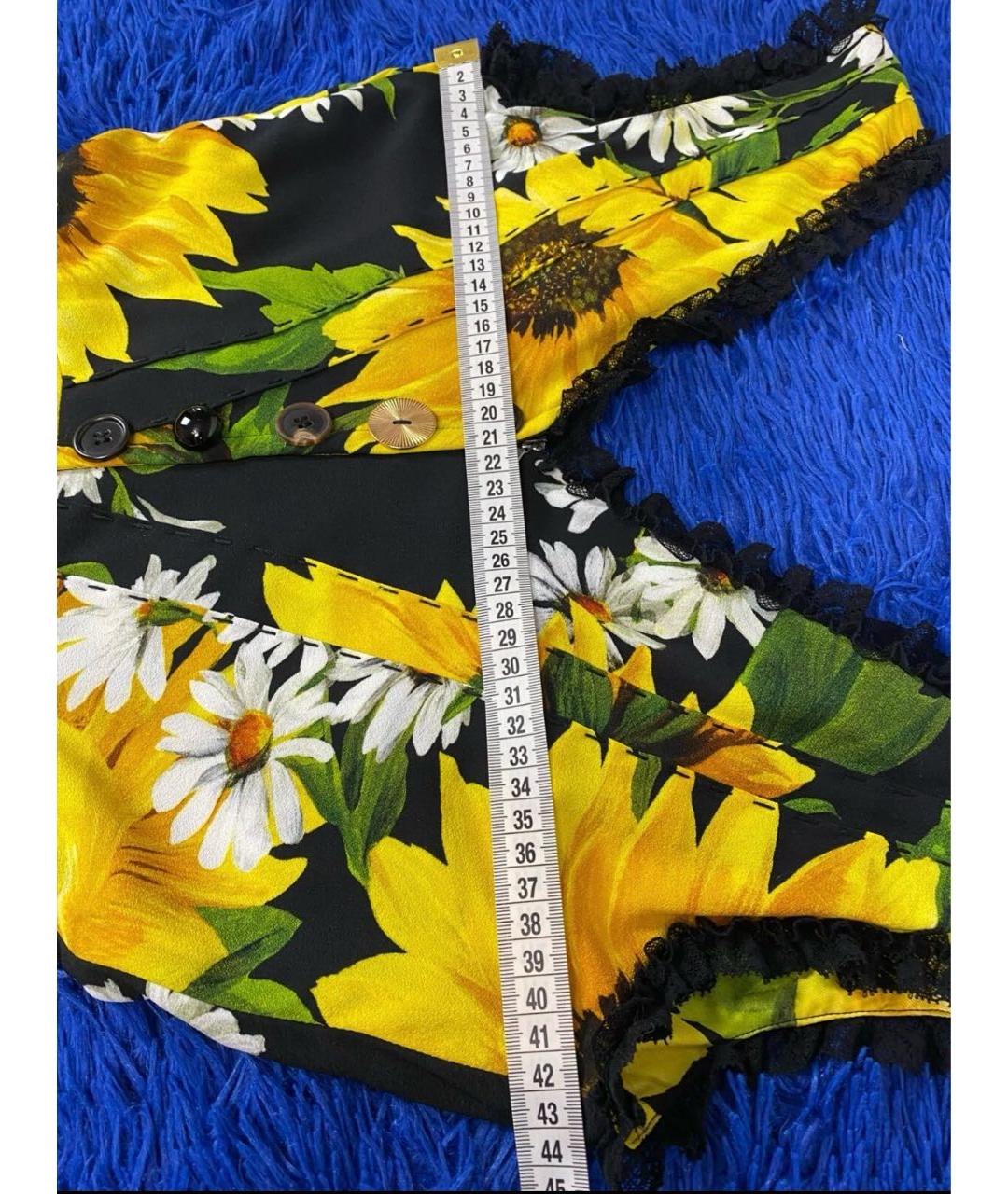 DOLCE&GABBANA Желтое вискозное вечернее платье, фото 6