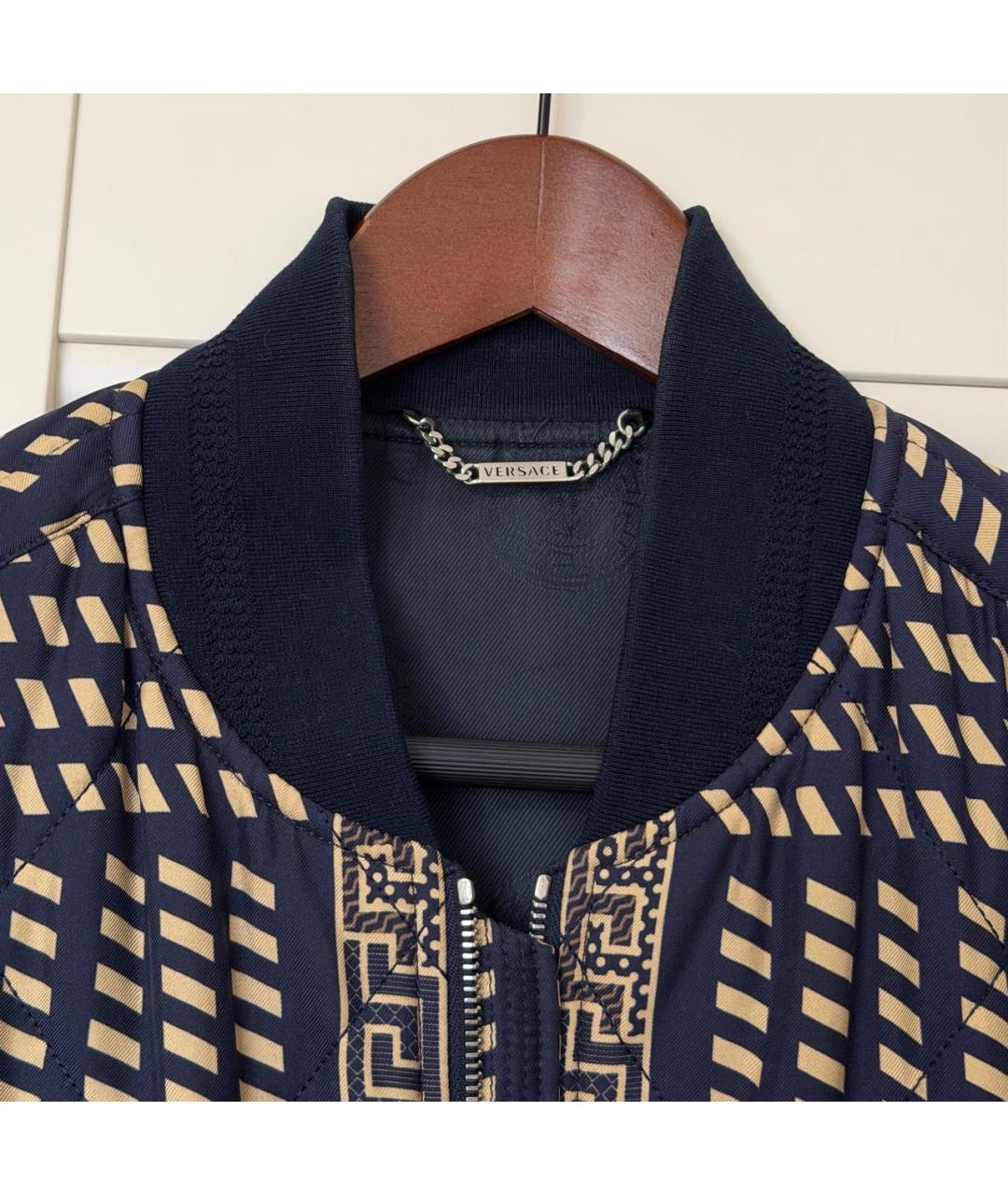 VERSACE Темно-синяя шелковая куртка, фото 3