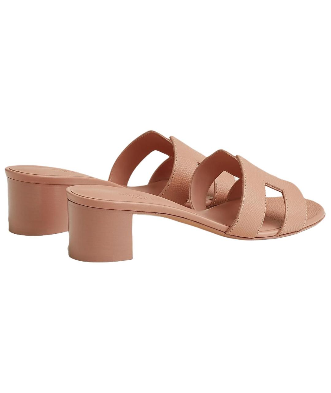 HERMES Розовые босоножки, фото 5