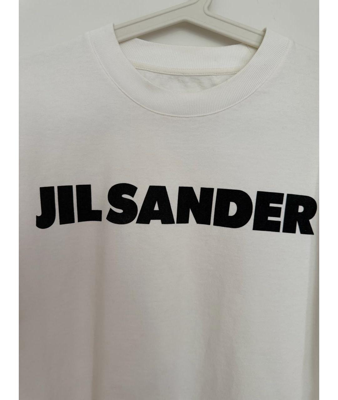 JIL SANDER Белая хлопковая футболка, фото 4