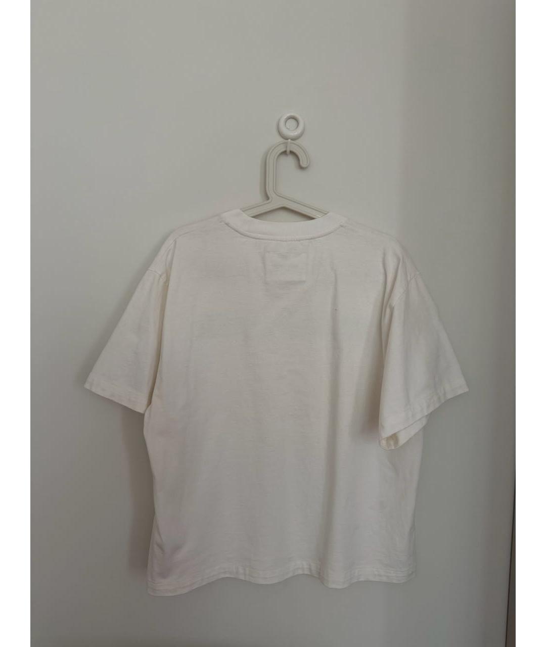 JIL SANDER Белая хлопковая футболка, фото 2
