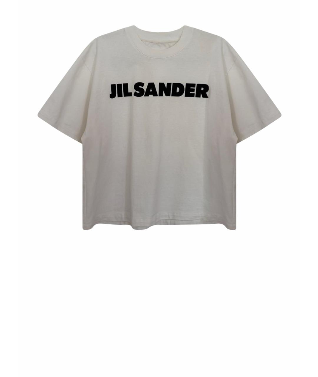 JIL SANDER Белая хлопковая футболка, фото 1