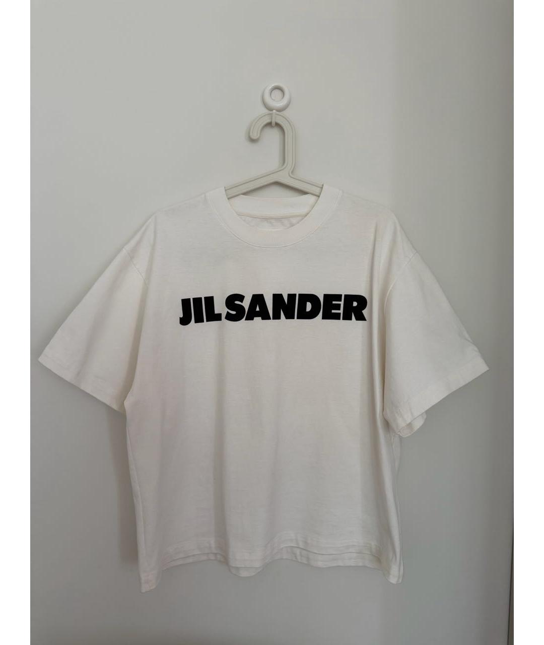 JIL SANDER Белая хлопковая футболка, фото 9