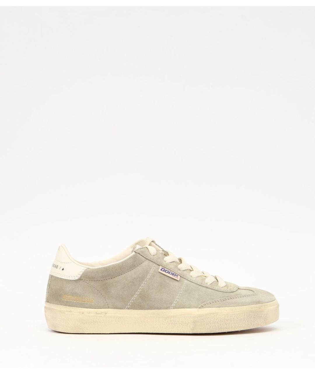 GOLDEN GOOSE DELUXE BRAND Бежевые замшевые кеды, фото 4