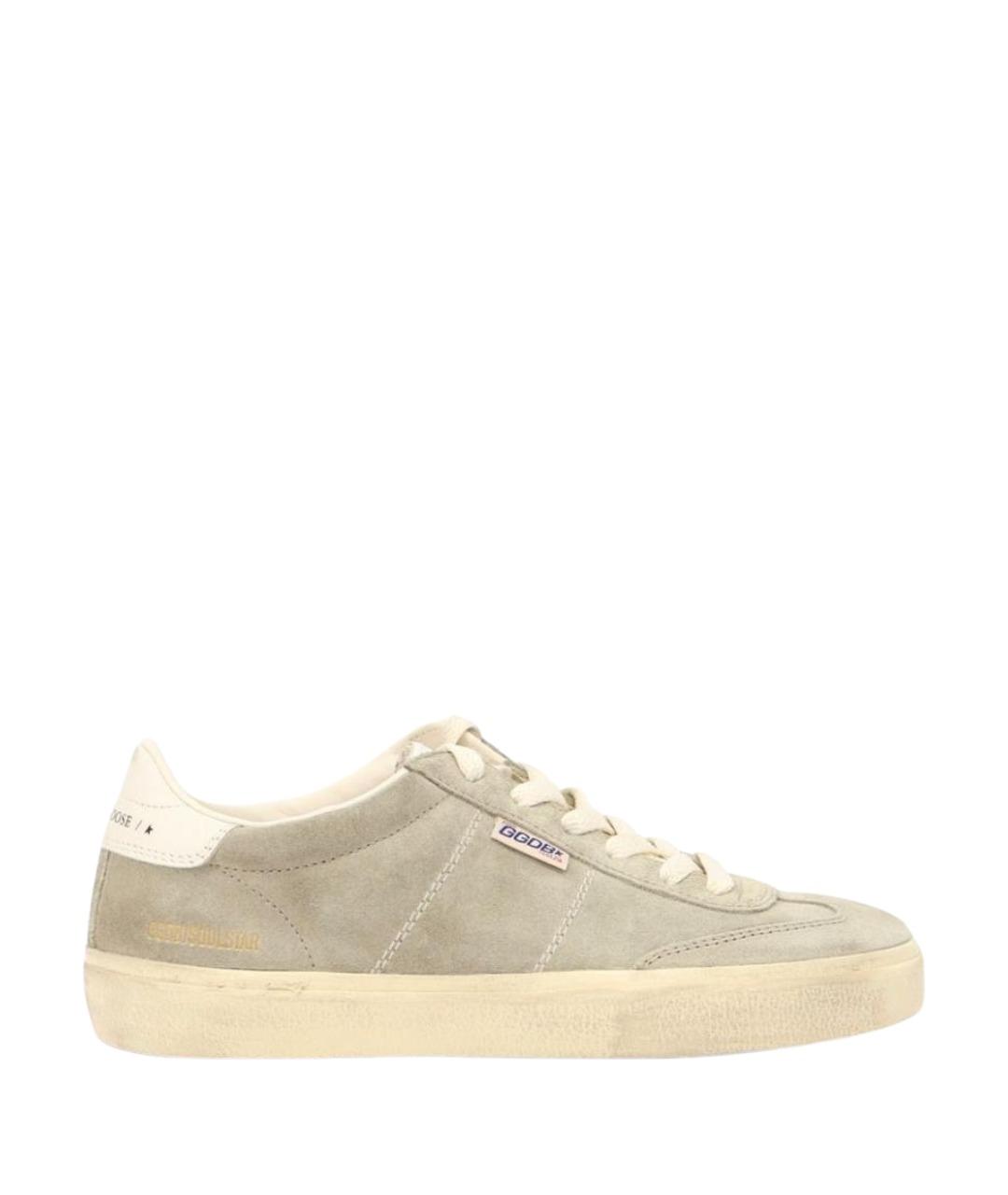 GOLDEN GOOSE DELUXE BRAND Бежевые замшевые кеды, фото 1