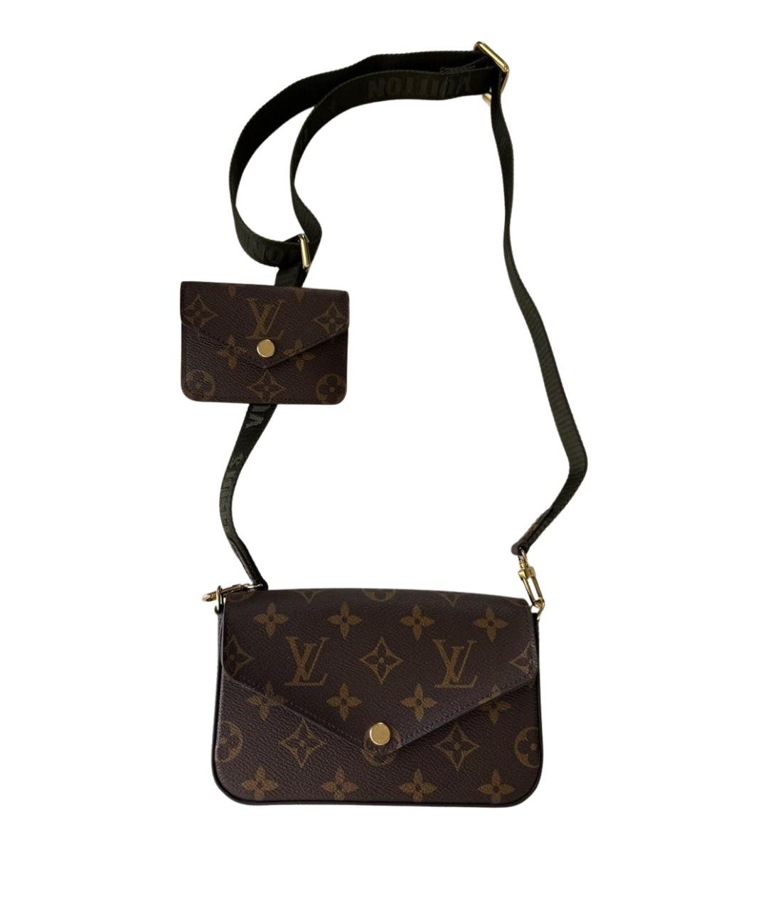 LOUIS VUITTON Коричневая сумка через плечо из искусственной кожи, фото 1
