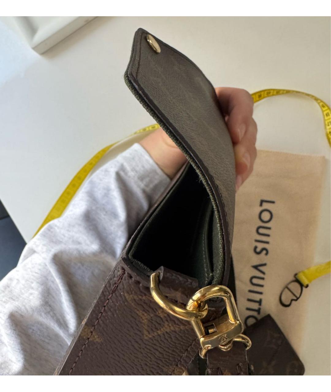LOUIS VUITTON Коричневая сумка через плечо из искусственной кожи, фото 8