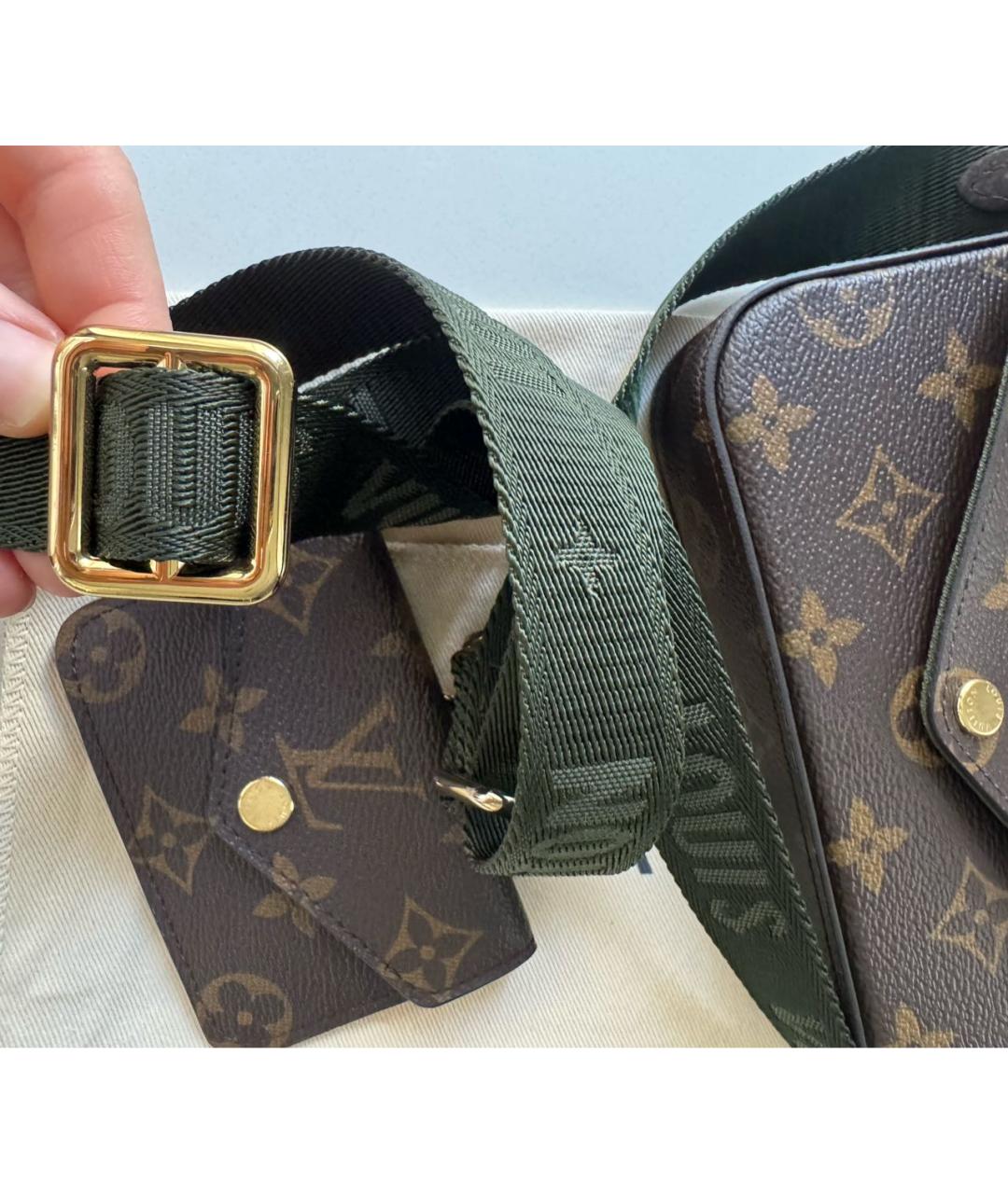 LOUIS VUITTON Коричневая сумка через плечо из искусственной кожи, фото 6