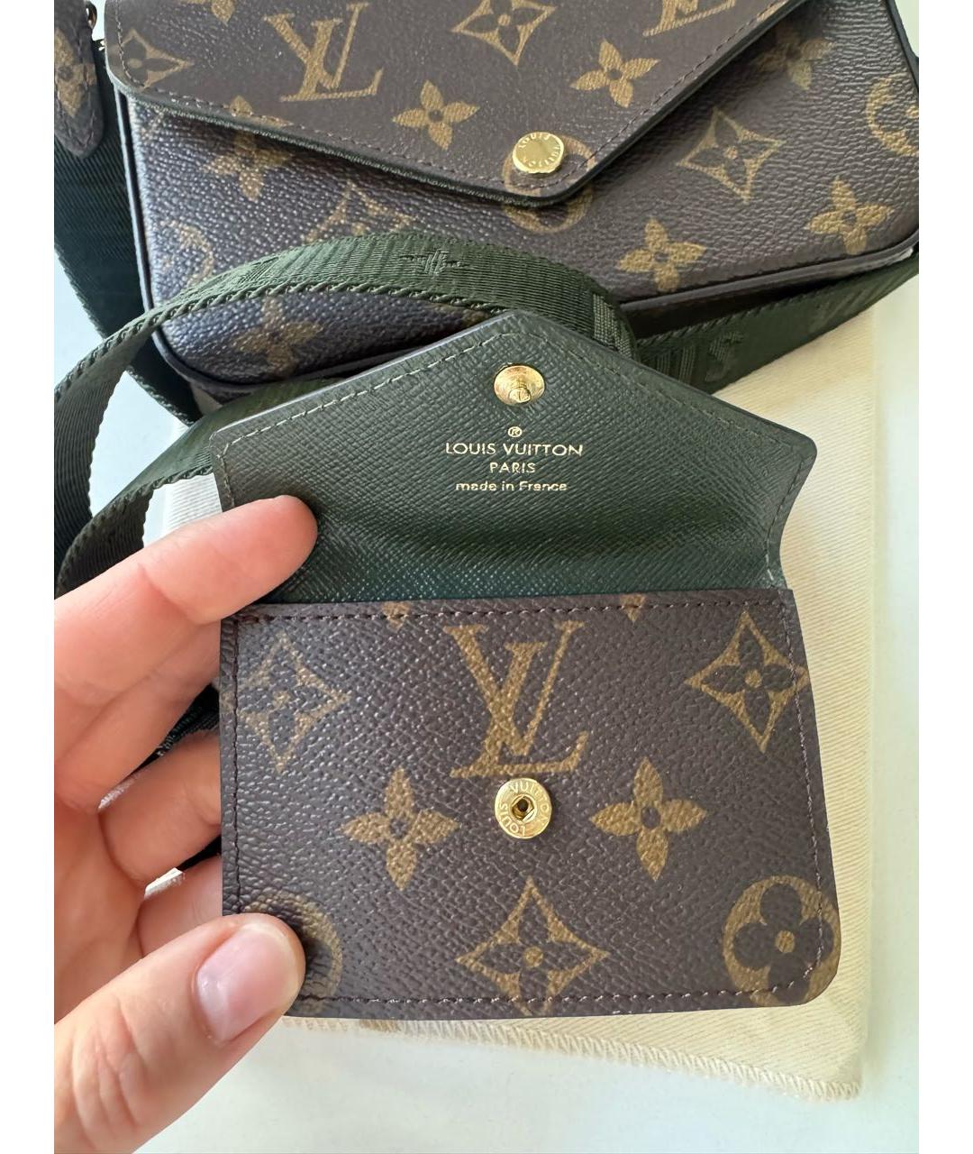 LOUIS VUITTON Коричневая сумка через плечо из искусственной кожи, фото 7