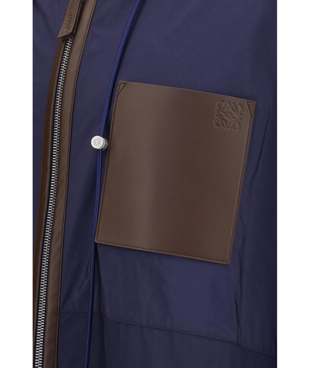 LOEWE Темно-синяя синтетическая куртка, фото 3
