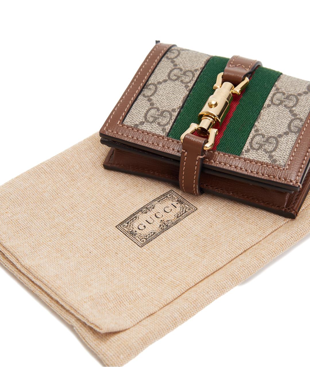 GUCCI Коричневый кожаный кошелек, фото 6