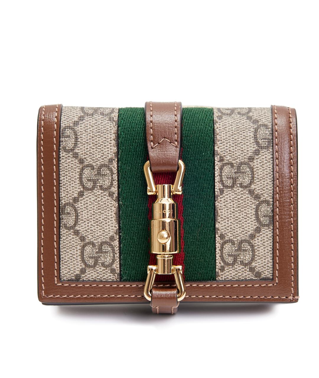 GUCCI Коричневый кожаный кошелек, фото 1