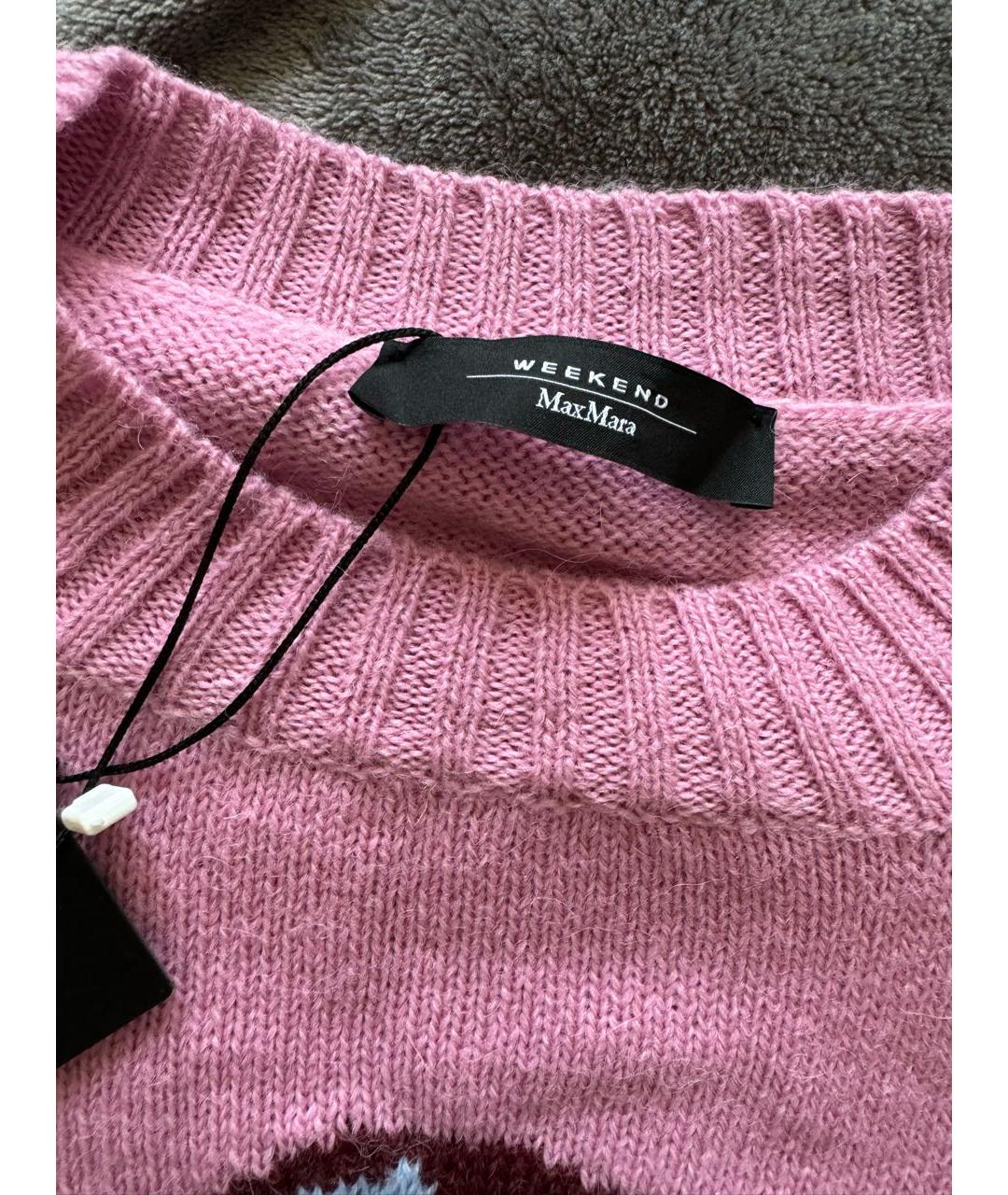 WEEKEND MAX MARA Розовый шерстяной джемпер / свитер, фото 3