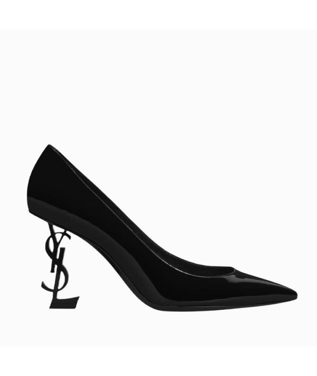 SAINT LAURENT Черные туфли из лакированной кожи, фото 7