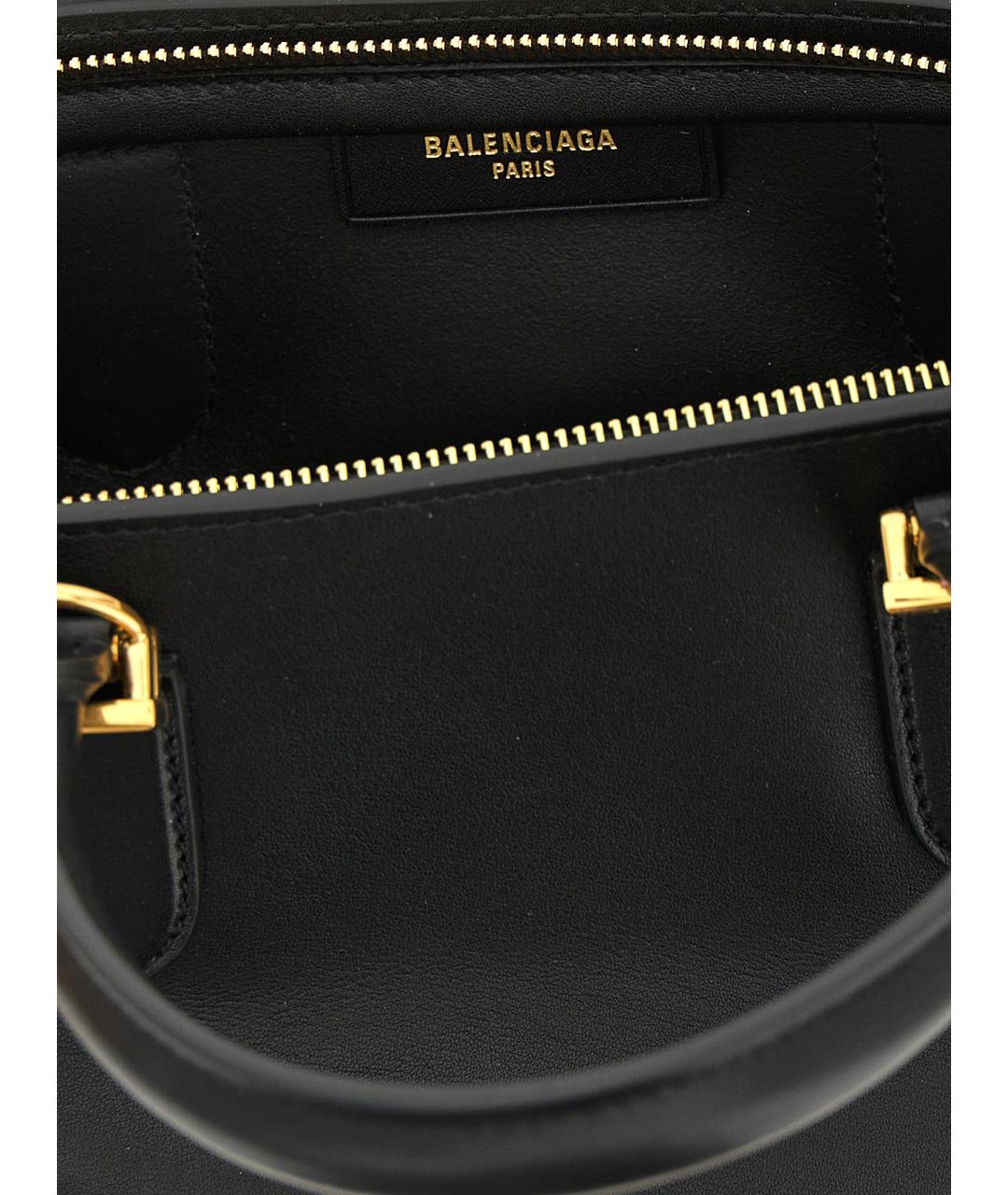 BALENCIAGA Черная кожаная сумка через плечо, фото 4