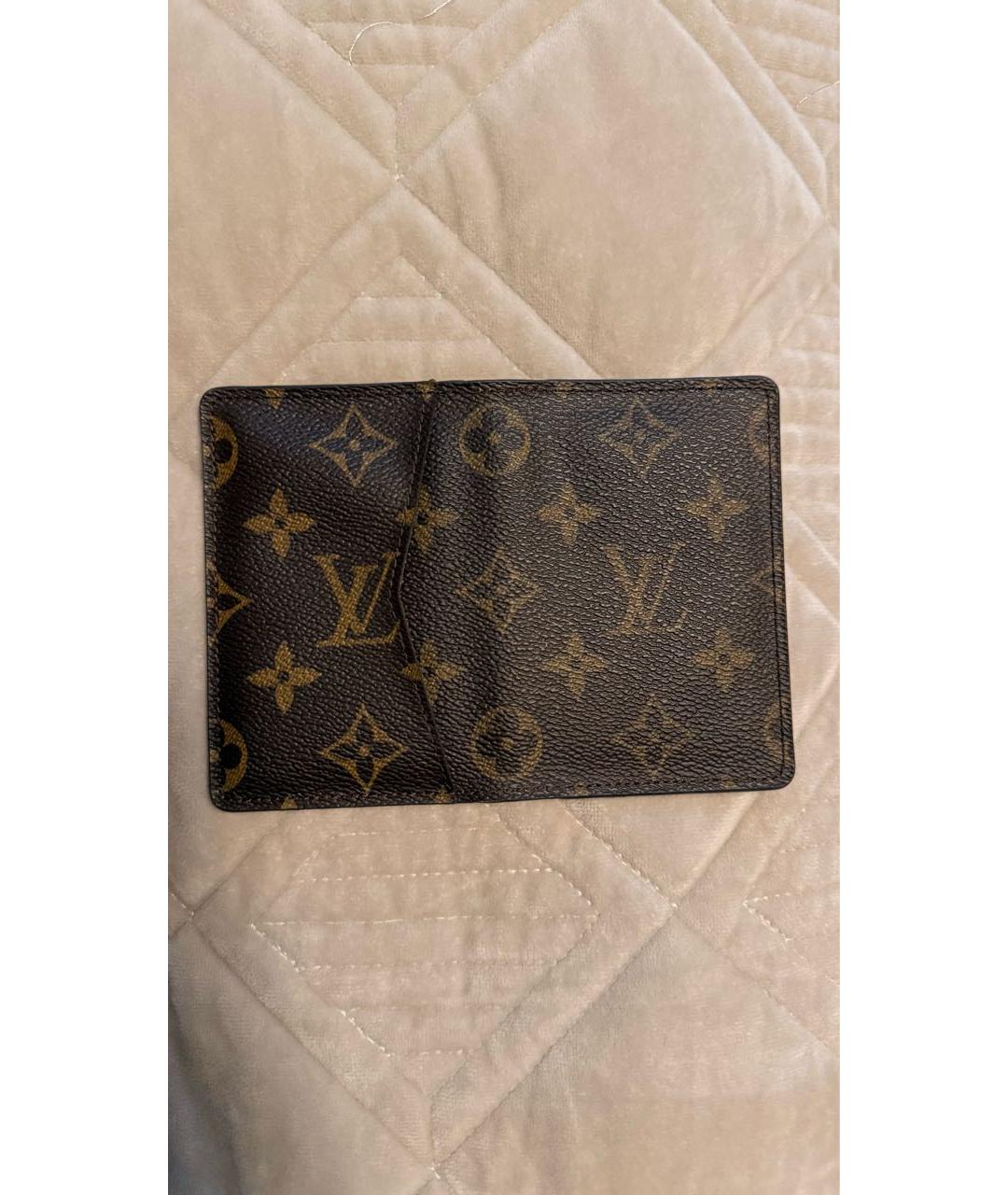LOUIS VUITTON Коричневый кардхолдер, фото 3