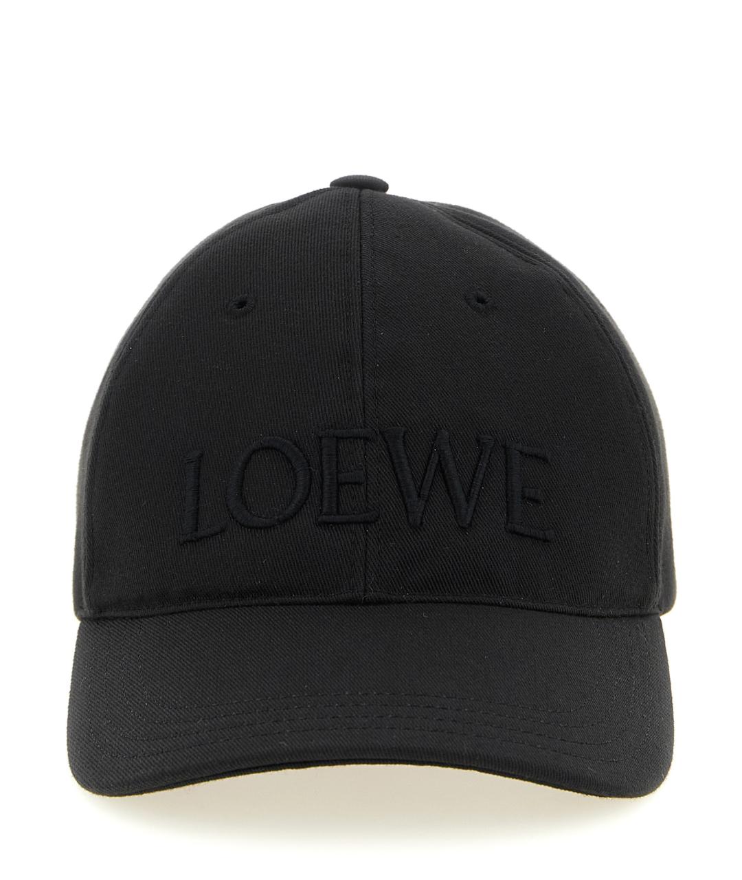 LOEWE Черная хлопковая кепка, фото 1