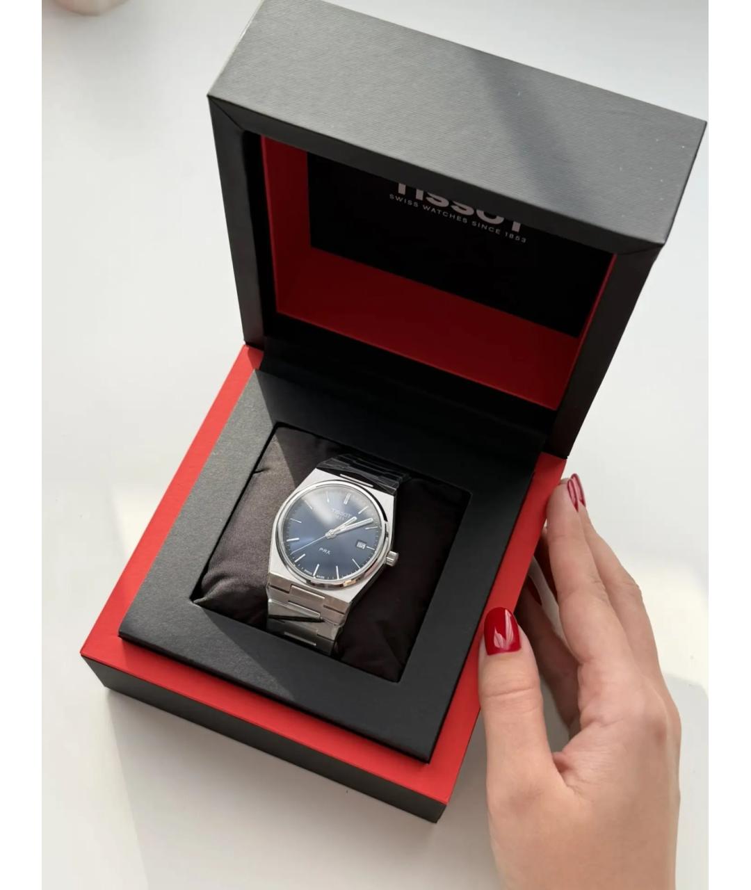 TISSOT Синие стальные часы, фото 3
