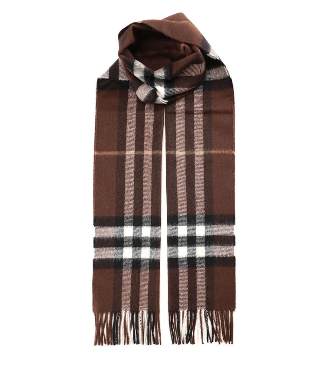 BURBERRY Коричневый кашемировый шарф, фото 1