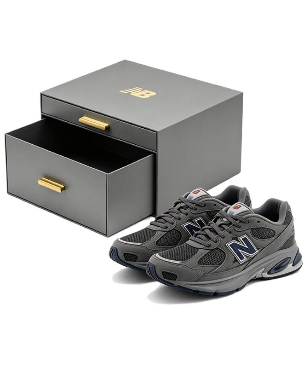 NEW BALANCE Антрацитовые текстильные кроссовки, фото 2