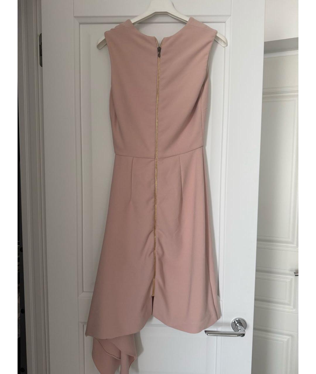 ROLAND MOURET Розовое полиэстеровое повседневное платье, фото 2