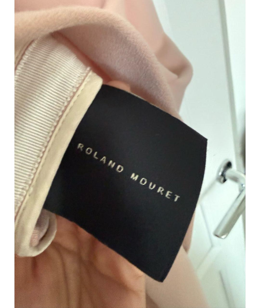 ROLAND MOURET Розовое полиэстеровое повседневное платье, фото 4