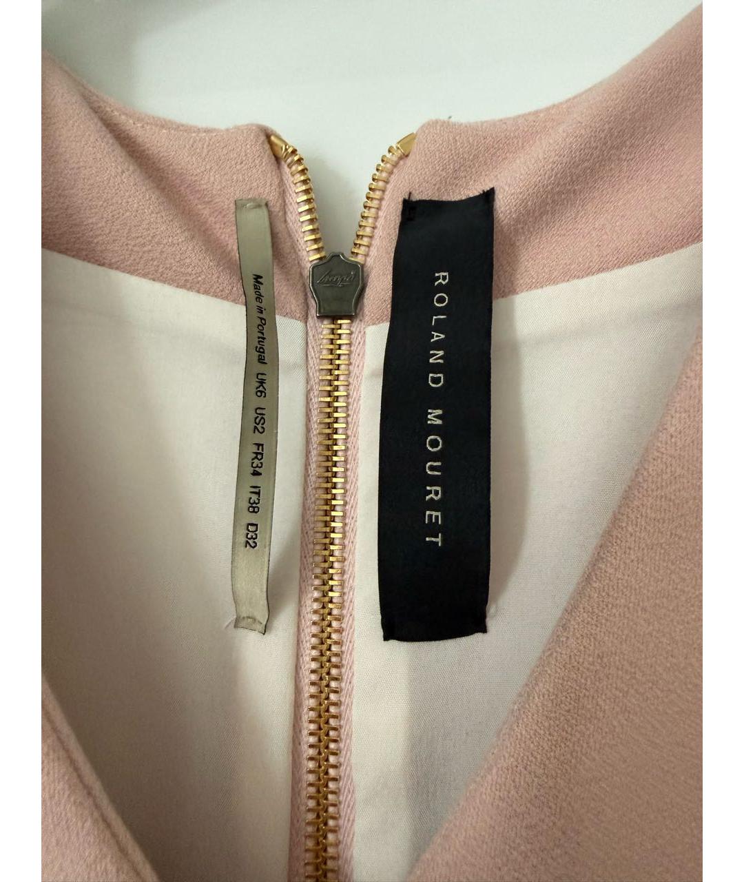 ROLAND MOURET Розовое полиэстеровое повседневное платье, фото 3