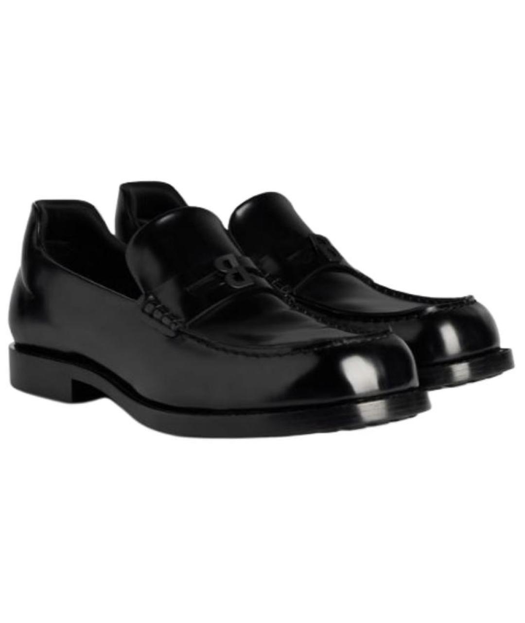 BALENCIAGA Черные кожаные лоферы, фото 3