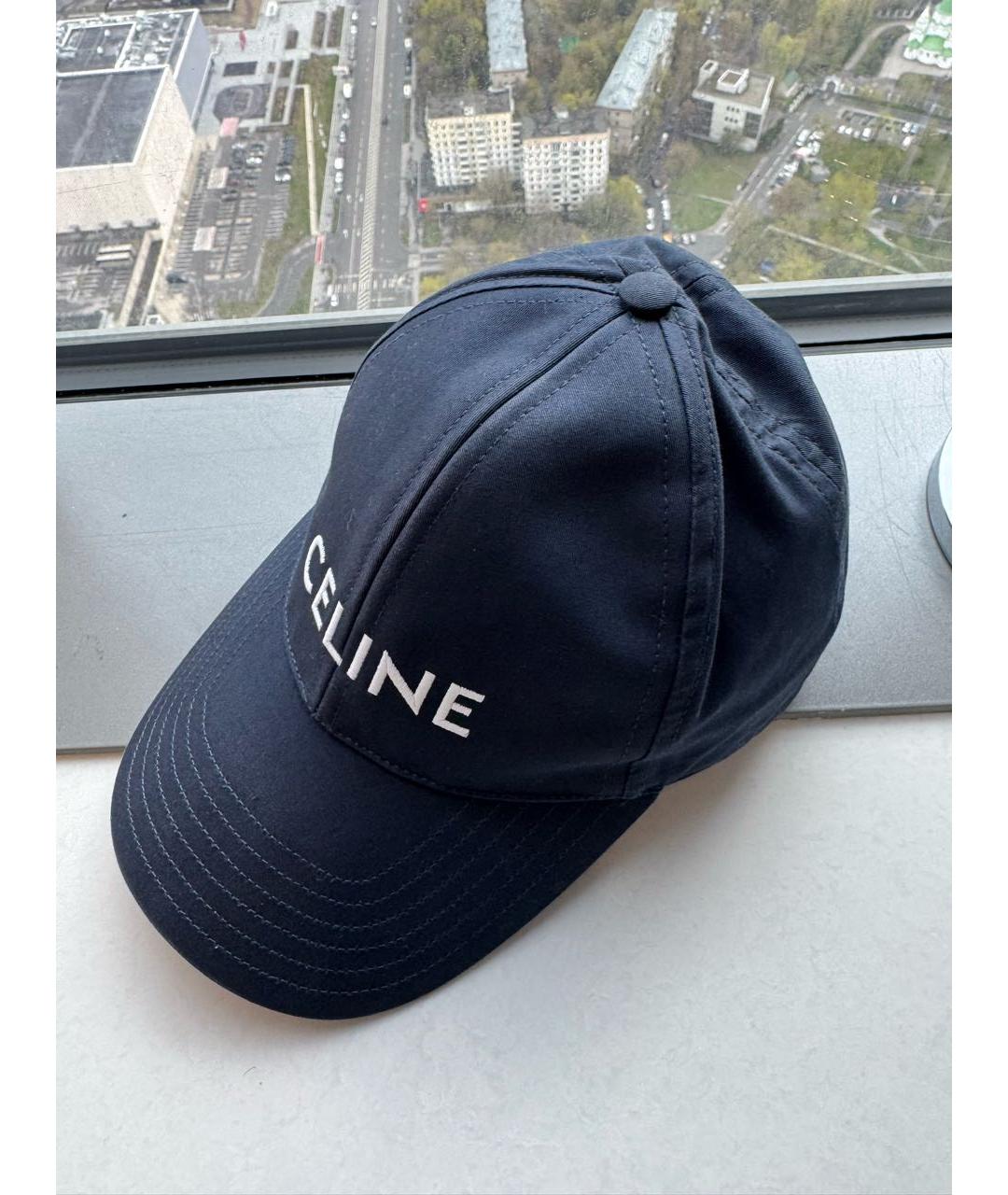 CELINE Темно-синяя хлопковая кепка, фото 2