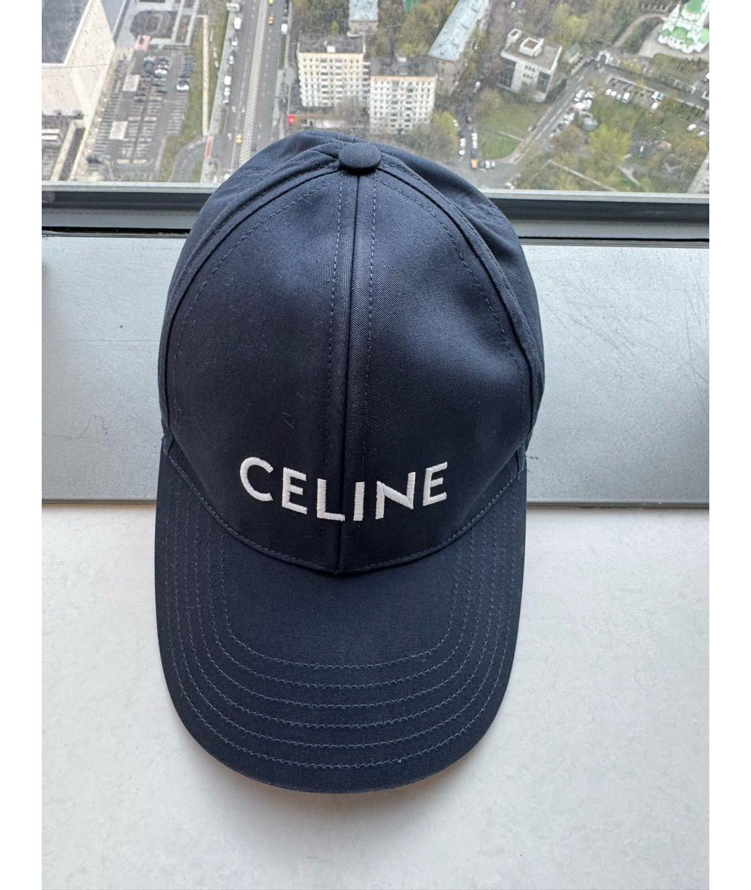 CELINE Темно-синяя хлопковая кепка, фото 3