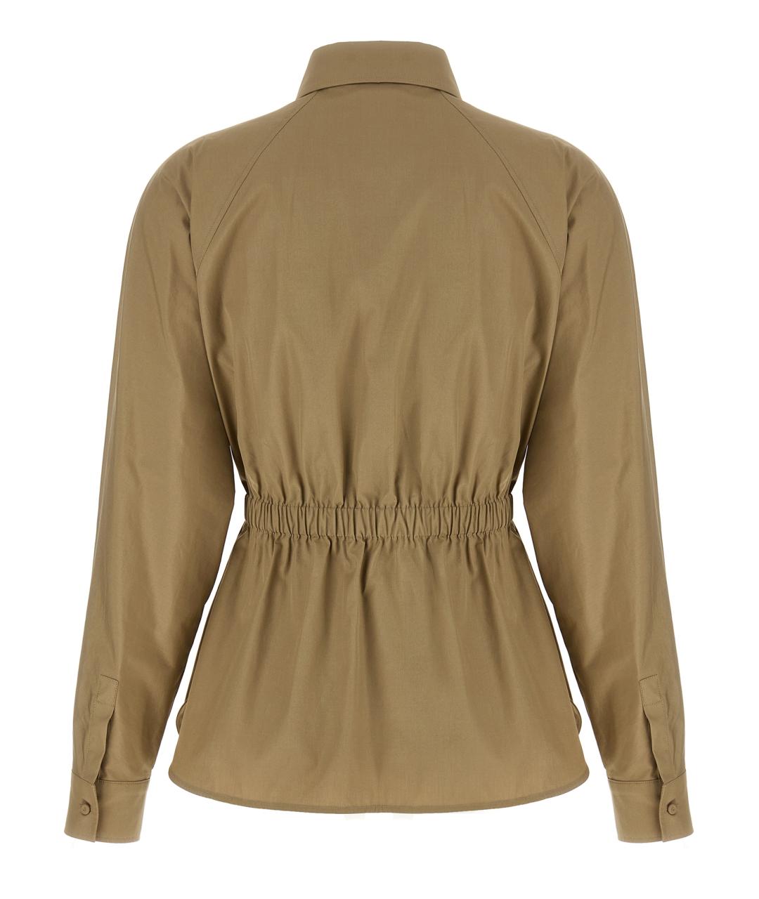 MAX MARA Зеленая хлопковая блузы, фото 2