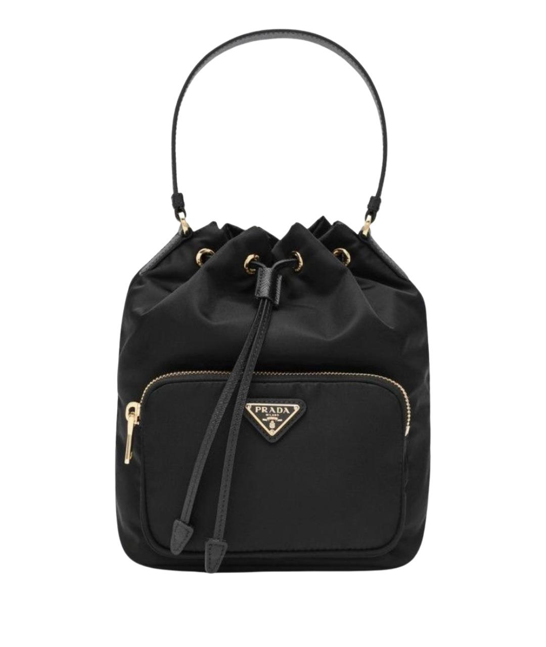 PRADA Черная тканевая сумка тоут, фото 1