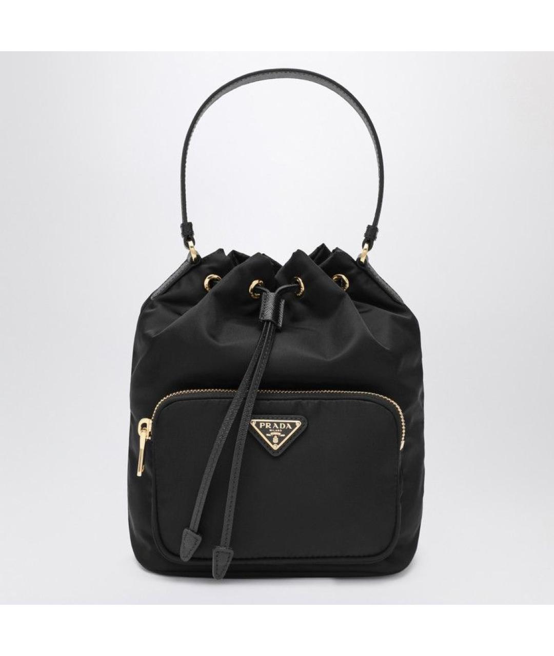 PRADA Черная тканевая сумка тоут, фото 6