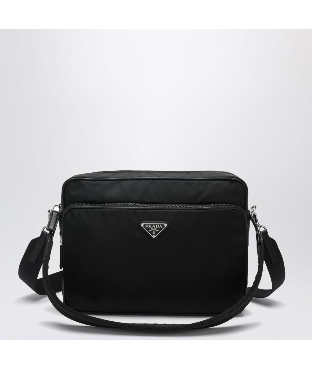 PRADA Черная тканевая сумка на плечо, фото 3