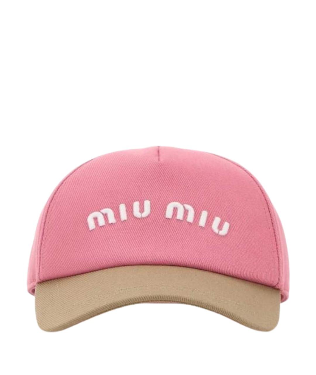 MIU MIU Розовая хлопковая кепка, фото 1