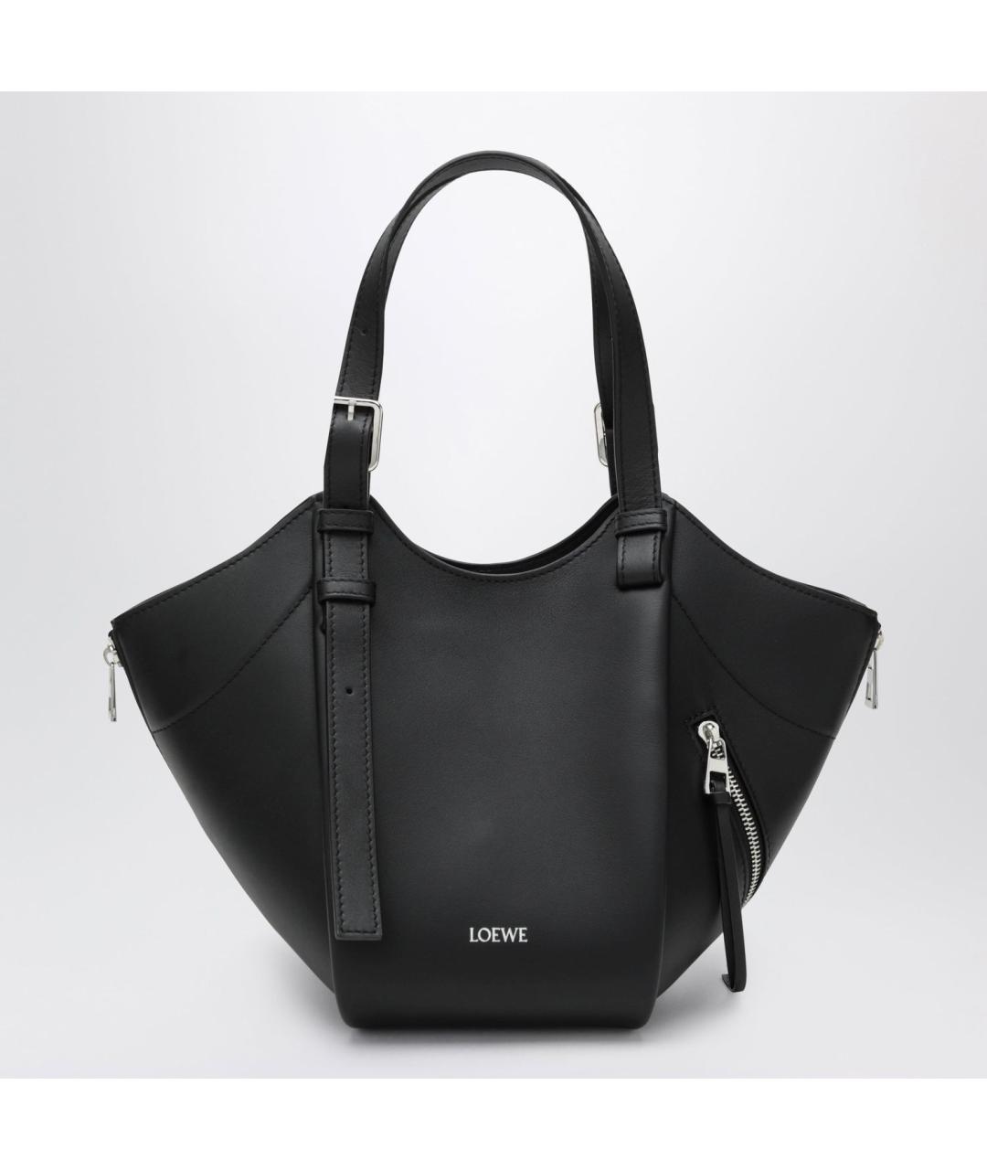 LOEWE Черная кожаная сумка тоут, фото 3