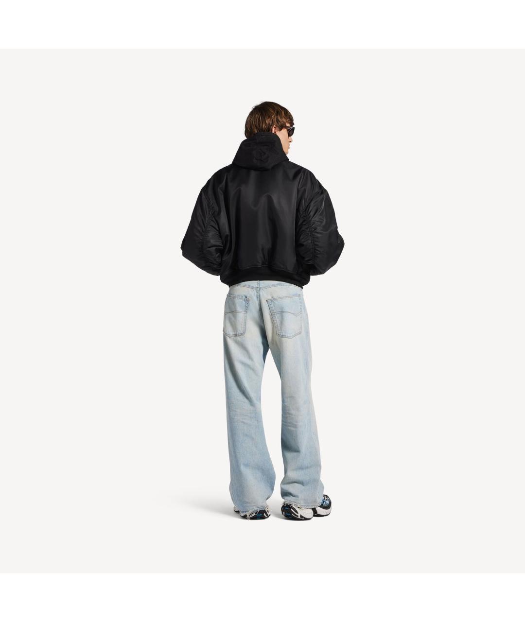 BALENCIAGA Голубые хлопковые прямые джинсы, фото 2