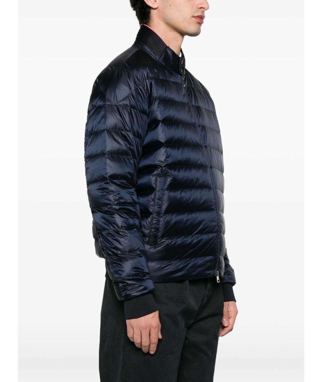 MONCLER Темно-синий полиэстеровый пуховик, фото 3
