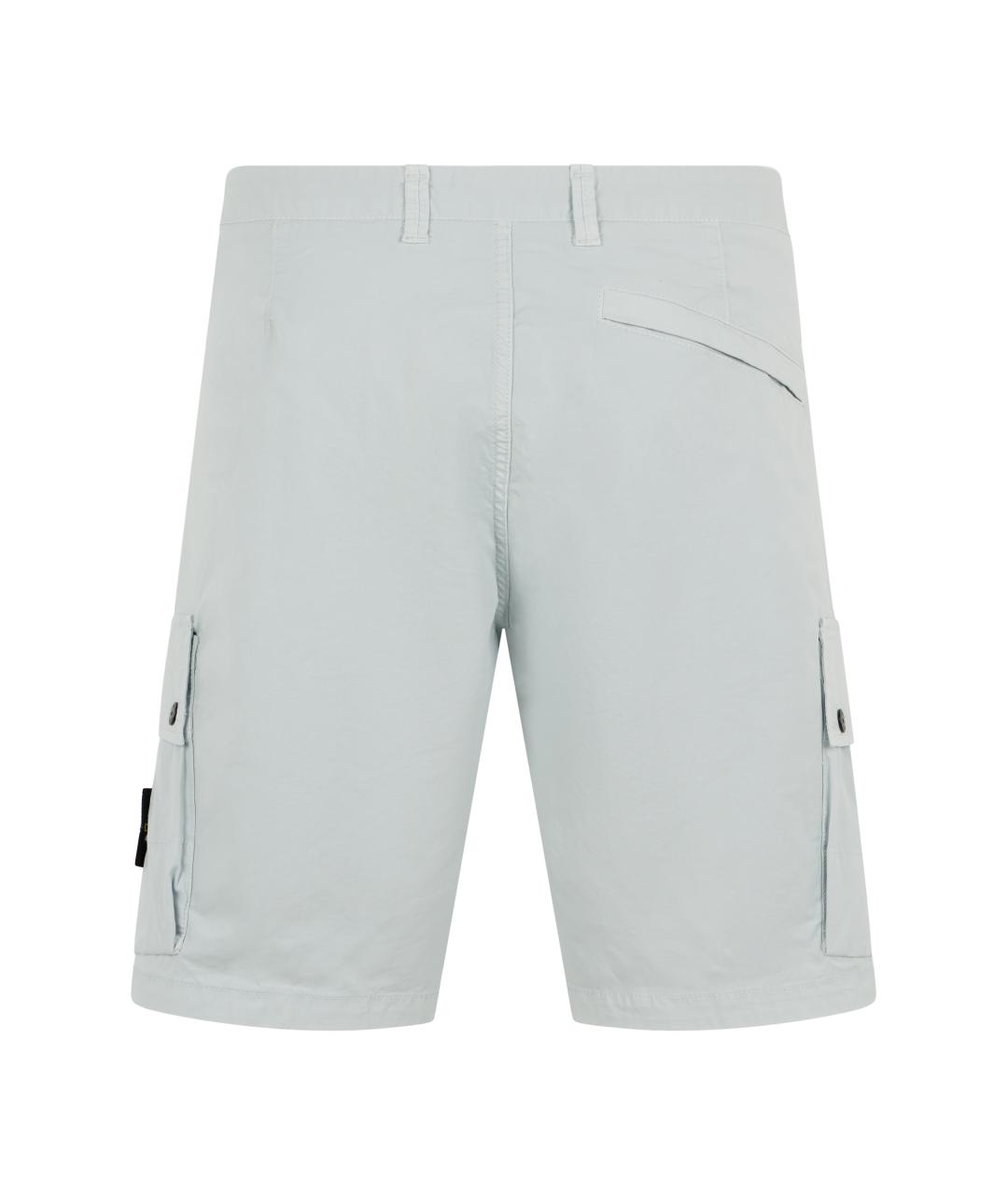 STONE ISLAND Серые хлопковые шорты, фото 2