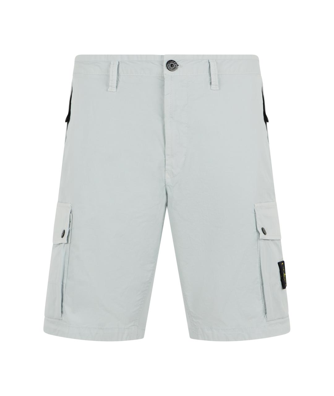 STONE ISLAND Серые хлопковые шорты, фото 1