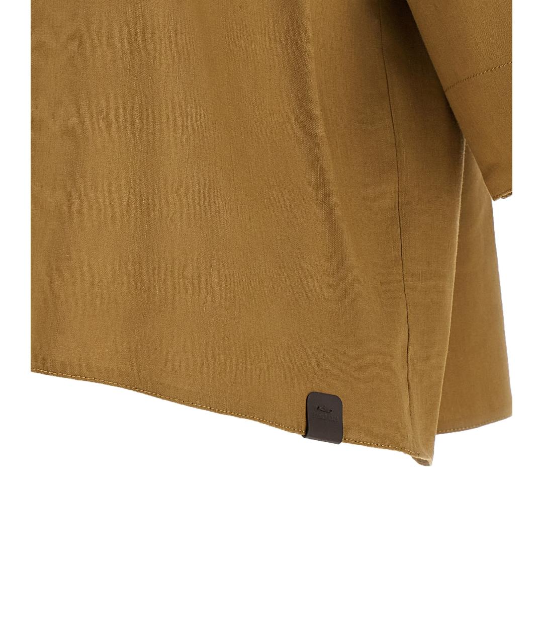 MAX MARA Бежевая льняная блузы, фото 4