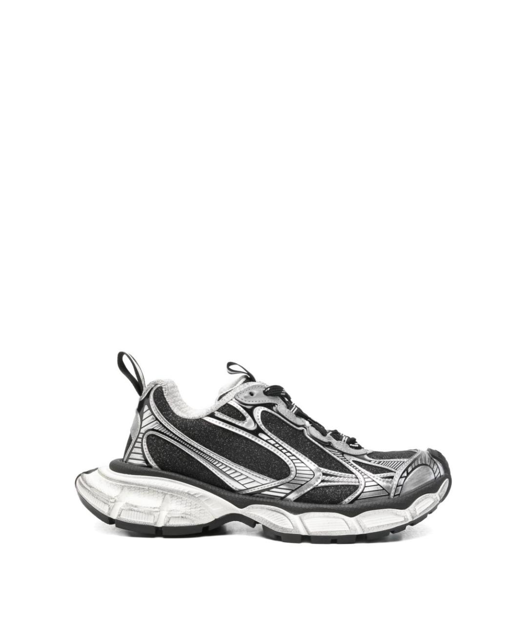 BALENCIAGA Серебряные синтетические кроссовки, фото 1