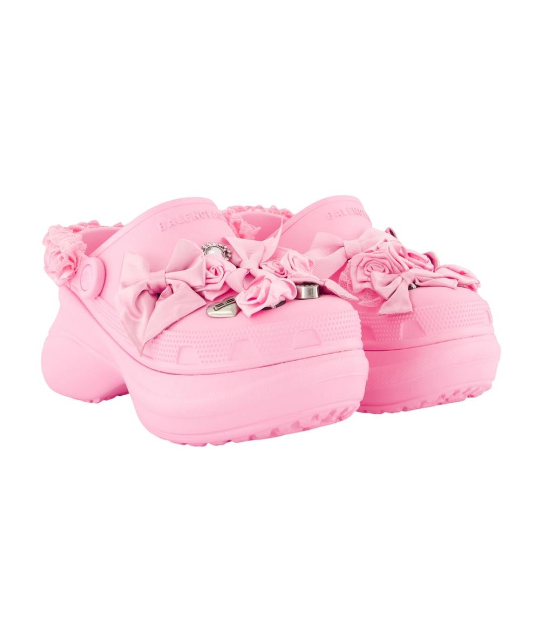 BALENCIAGA Розовые резиновые сабо, фото 2