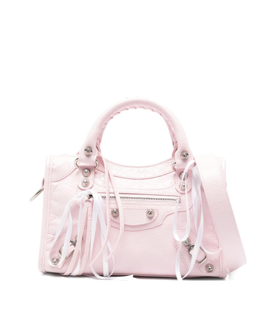 BALENCIAGA Розовая кожаная сумка тоут, фото 1