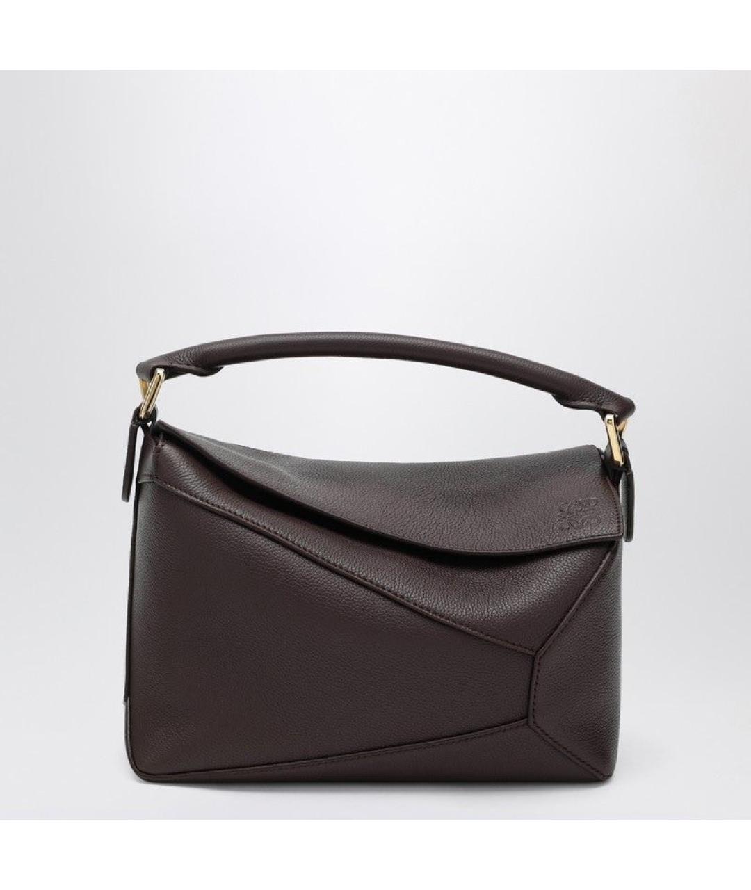 LOEWE Коричневая кожаная сумка через плечо, фото 3