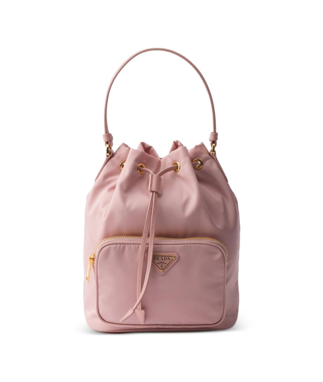 PRADA Розовая тканевая сумка тоут, фото 1
